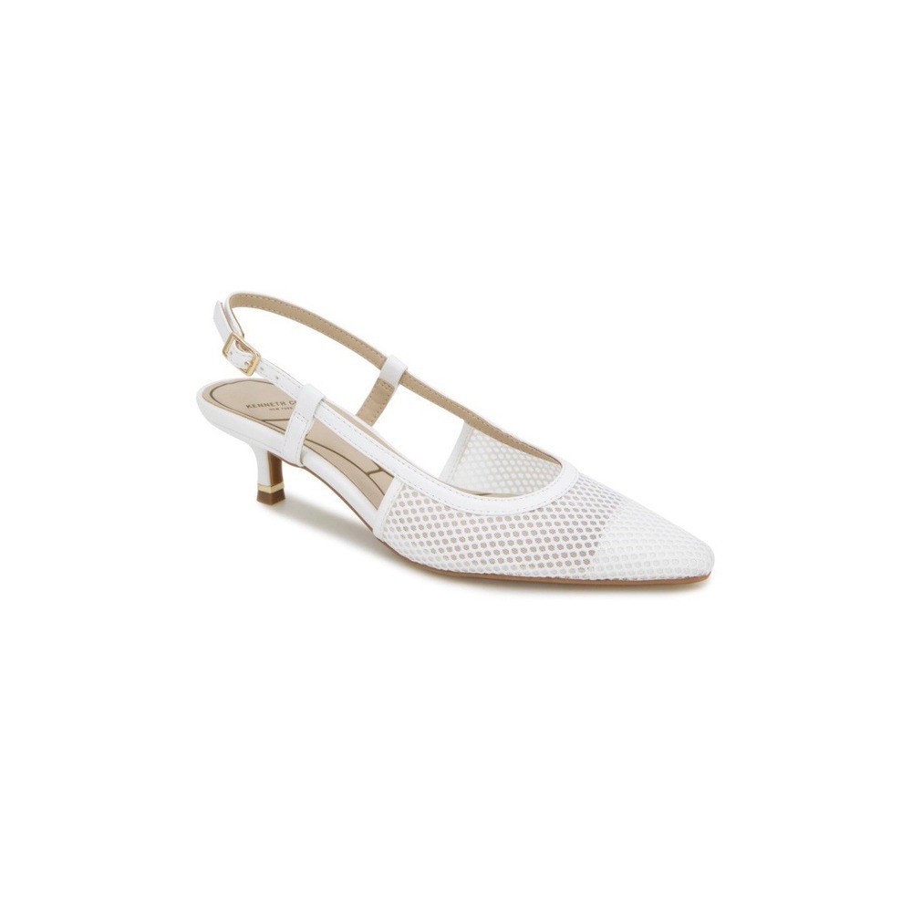 Kenneth Cole New York Women's Martha Pump, White MESH, 9.5